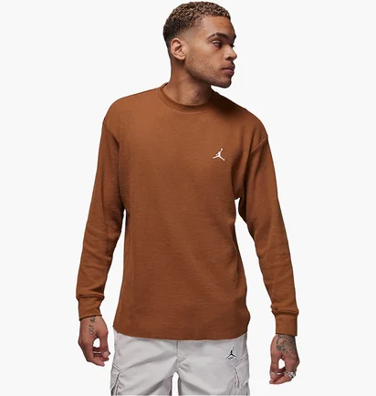 Лонгслив мужской Air Jordan Essentials Waffle Knit Top Brown FD7461-281