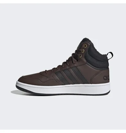 Кросівки чоловічі Adidas Hoops 3.0 Mid Lifestyle Basketball Classic Fur Lining Winterized Shoes Brown GZ6680
