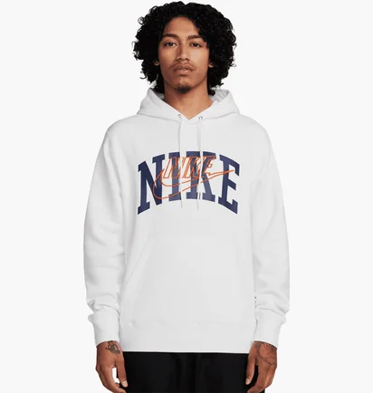 Худи мужское Nike Club Fleece Brushed-Back Hoodie White FV4447-100