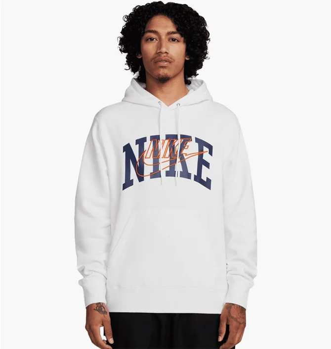 Худи мужское Nike Club Fleece Brushed-Back Hoodie White FV4447-100