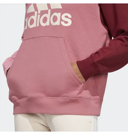 Худи женское Adidas Essentials Big Logo Oversized French Terry Hoodie Pink Ic9869
