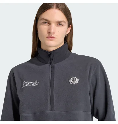 Кофта мужская Adidas Regular Polar Fleece Quarter-Zip Grey JX8191