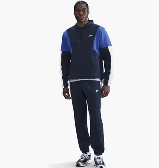 Спортивный костюм мужской Nike Club Fleece Hded Track Gx Black/Blue HV1165-451
