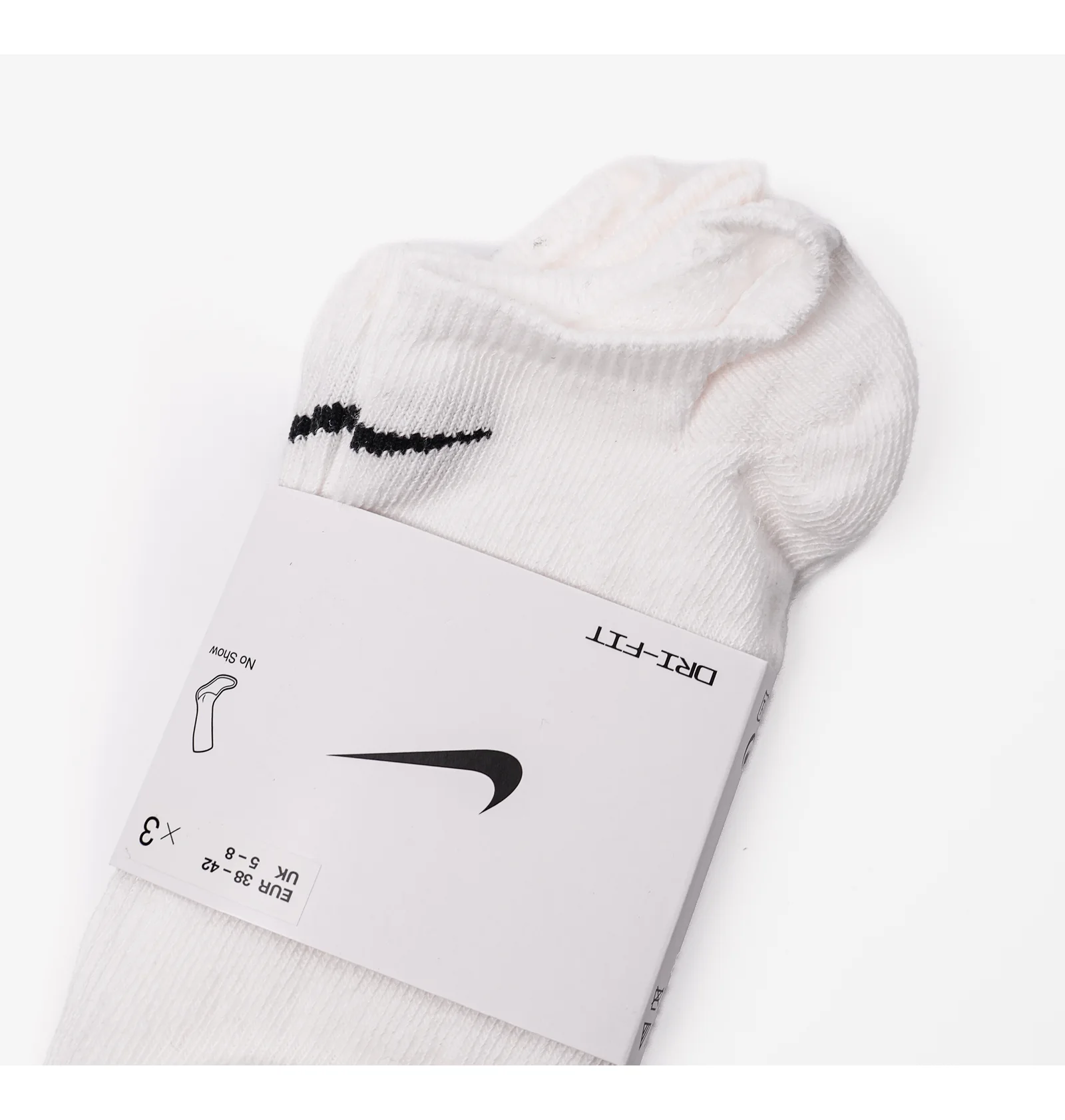 ＊handmade＊no.101 ᐉ Носки унисекс Nike (3 пары) Value No Show White Sx2554-101