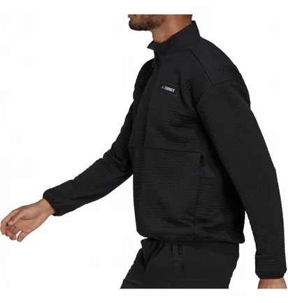 Кофта мужская Adidas Terrex Hike Half Zip Long Sleeve Fleece Top Black HH9252