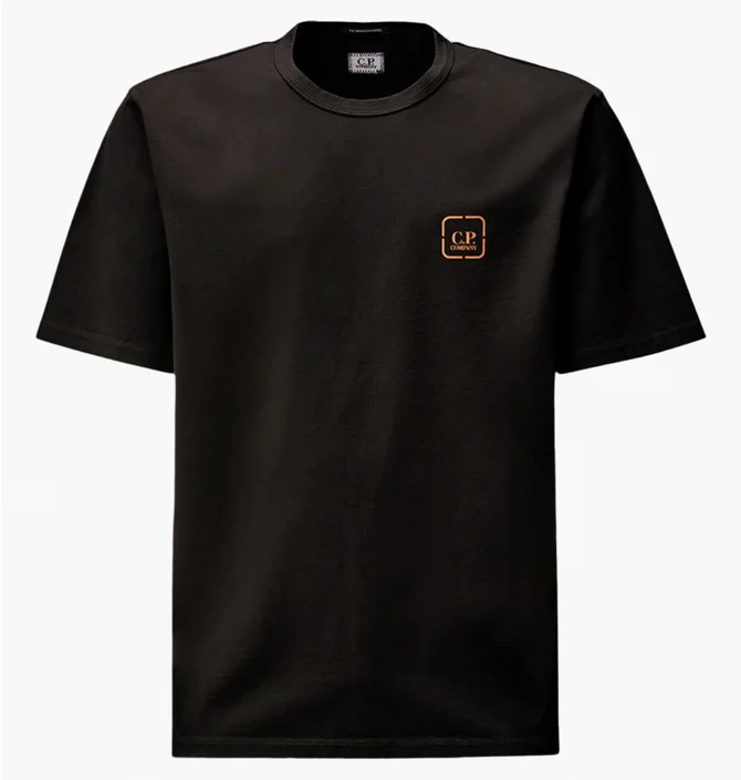 Футболка мужская C.P. Company Metropolis Series Printed Logo Black 19CLTS054A-006370W-999