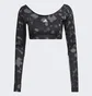 Лонгслив женский Adidas Hyperglam Cut 3-Stripes Long Sleeve Crop Top Black Hd6283