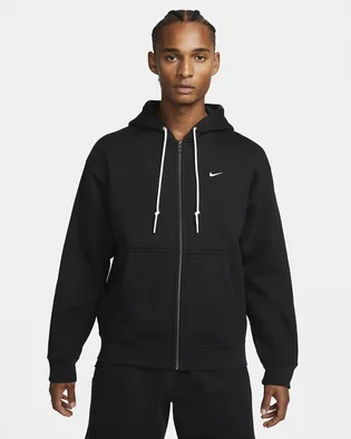 Толстовка мужская Nike Solo Swoosh Fullzip Hoodie Black DR0403-010