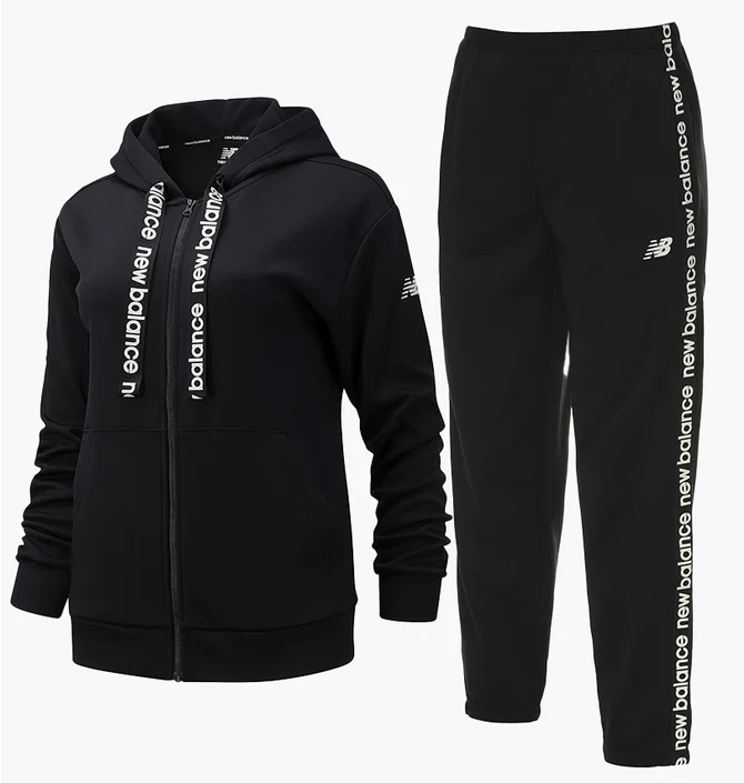 Спортивный костюм женский New Balance Reletless Perf Fleece Black WJ13174BK__WP13176BK