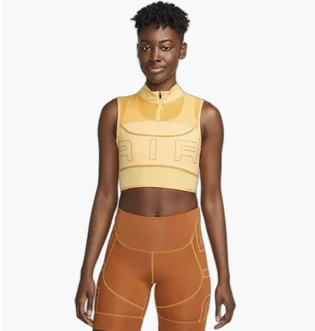 Топ женский Nike Df Air Crop Tank Yellow DX0284-795
