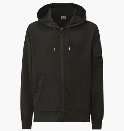 Куртка мужская C.P. Company Full-Zip Light Fleece Black 20CMSS081A-002246G-999