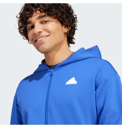 Толстовка мужская Adidas Future Icons Badge Of Sport Full Zip Blue IR9172