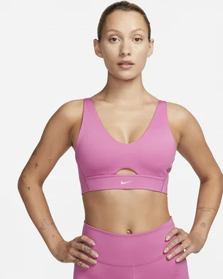 Топ жіночий Nike Indy Plunge Cutout Pink Dv9837-665