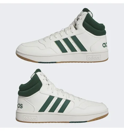 Кроссовки мужские Adidas Hoops 3.0 Mid Lifestyle Basketball Classic Vintage Shoes White IG5570