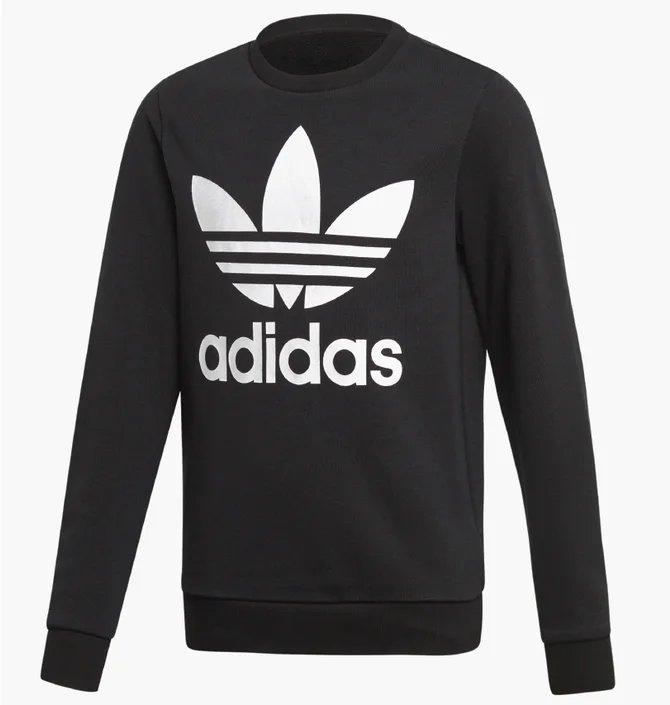Свитшот детский Adidas Trefoil Crew Sweatshirt Black Ed7797