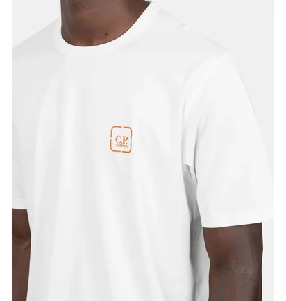 Футболка мужская C.P. Company Metropolis Series Badge White 19CLTS054A-006370W-103