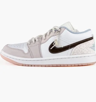 Кроссовки женские Air Jordan 1 Low White/Grey IB8859-101