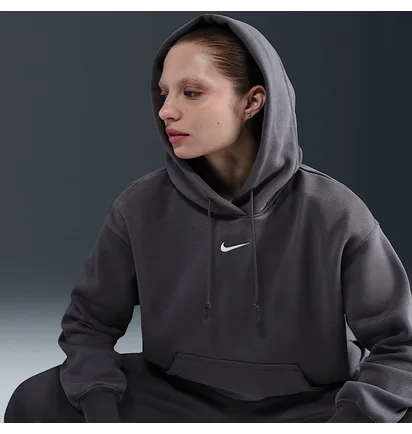 Худі жіноче Nike Nsw Phnx Flc Os Po Grey DQ5860-036