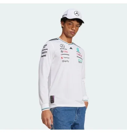 Лонгслив мужской Adidas Mercedes - Amg Petronas Formula One Team Driver Authentic White JX5797