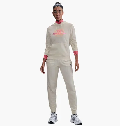 Спортивный костюм женский Nike W Nsw Club Flc Gx Std Po White IH8496-133__HV2346-133