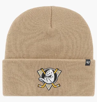 Шапка унисекс 47 Brand Mlb Anaheim Ducks Haymaker Beige H-HYMKR25ACE-KH