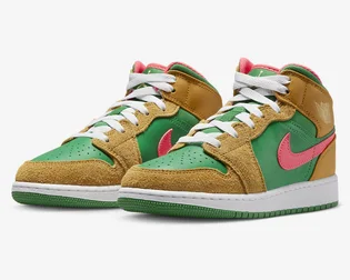 Кроссовки мужские Air Jordan 1 Mid Se Green/Brown DX4332-700