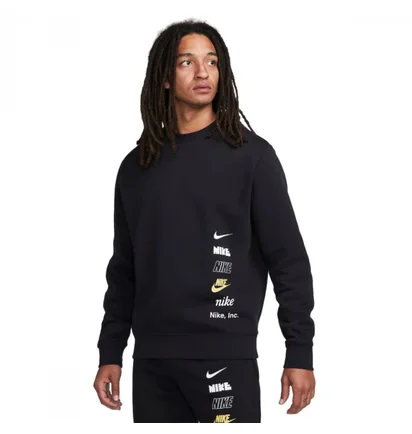 Свитшот мужской Nike Sweat Crew Multi Logo Black DX0781-010