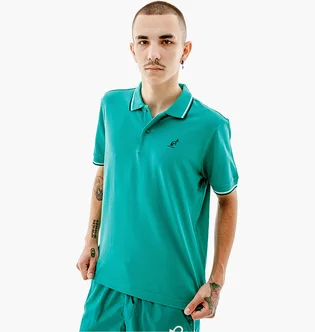 Поло мужское AUSTRALIAN 2-Stripe Pique Polo Turquoise LSUPO0005-913