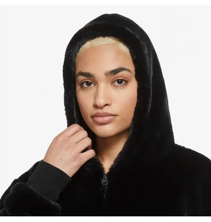 Куртка женская Nike Sportswear Essentials Faux Fur Jacket Black Dd5116-010