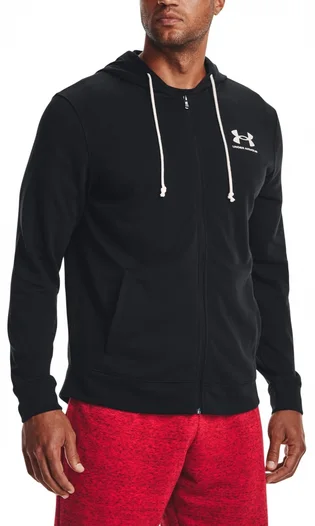 Толстовка мужская Under Armour Hooded Sweatshirt Ua Rival Terry Lc Fz-Blk Black 1370409-001