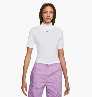 Футболка женская Nike Nsw Essntl Rib Mock Ss Top White DV7958-100