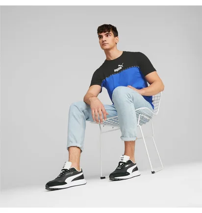 Футболка мужская Puma Essentials Block Tape Blue/Black 673341-92