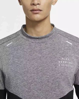 Лонгслив мужской Nike Therma Fit Run Division Sphere Grey/Black DV8110-010