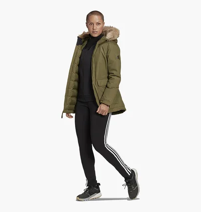 Парка женская Adidas Utilitas Hooded Parka Olive GT1692