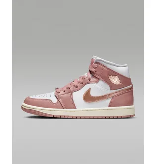 Кроссовки женские Air Jordan 1 Mid Se Shoes White/Pink FB9892-670
