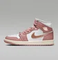 Кроссовки женские Air Jordan 1 Mid Se Shoes White/Pink FB9892-670
