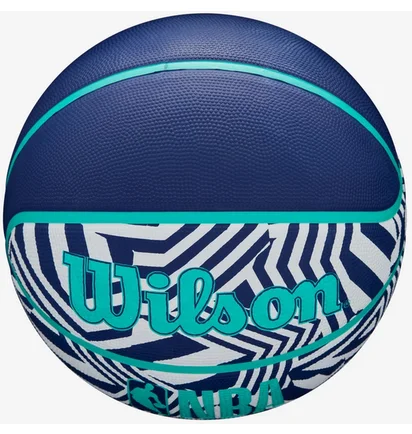 Баскетбольний м'яч Wilson Nba Drv Plus Dazzle Camo Bskt Indigo Blue/Turquoise WZ3016102XB6
