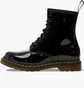 Ботинки женские Dr. Martens 1460 Patent Leather Lace Up Boots Black 11821011