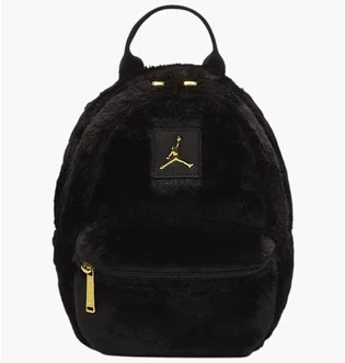 Рюкзак детский Air Jordan Big Kids Faux Fur Mini Backpack Black HV8004-010