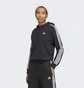 Худи женское Adidas Essentials 3-Stripes French Terry Crop Hoodie Grey Ic8767