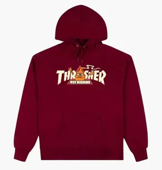 Худі чоловіче Thrasher Thr X Toy Machine Vortex Bordo 145587-MAR