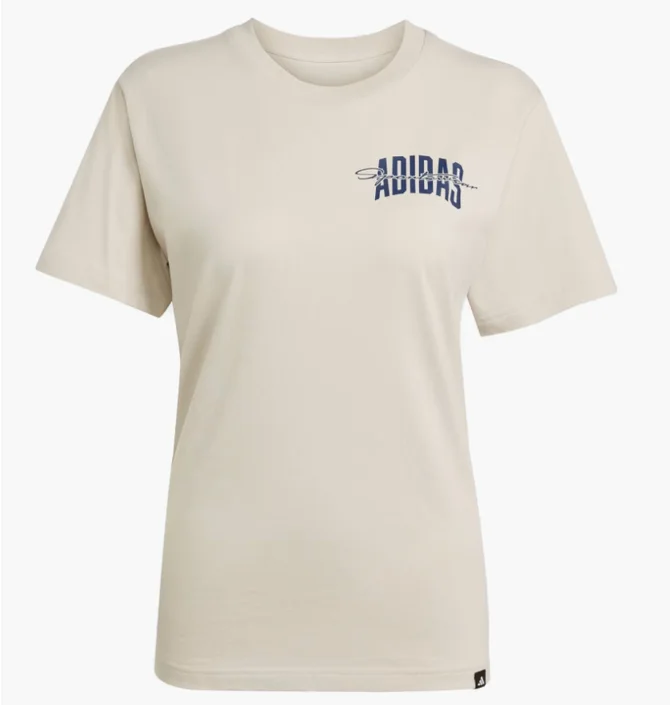 Футболка жіноча Adidas Collegiate Graphic Beige JM4348