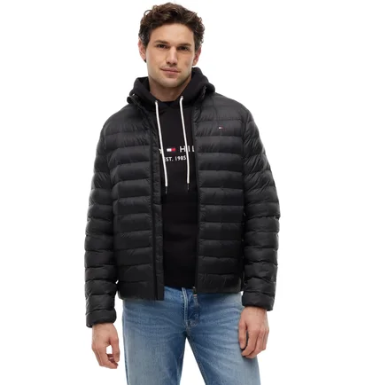Куртка мужская Tommy Hilfiger Lightweight Packable Hooded Black 78JB394-FAP