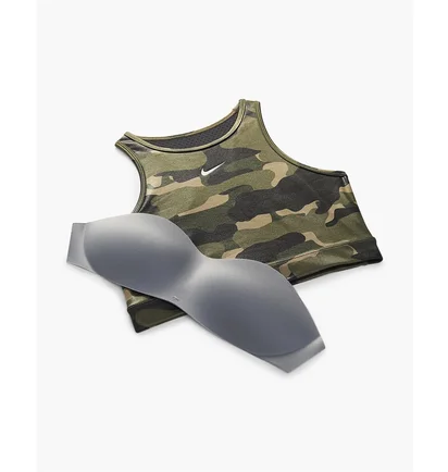 Топ жіночий Nike Womens Medium-Support 1-Piece Pad High-Neck Sports Bra Camo Dd1199-222