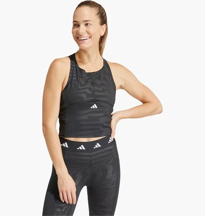 Топ жіночий Adidas Techfit Printed Crop Training Tank Top Black IN6876