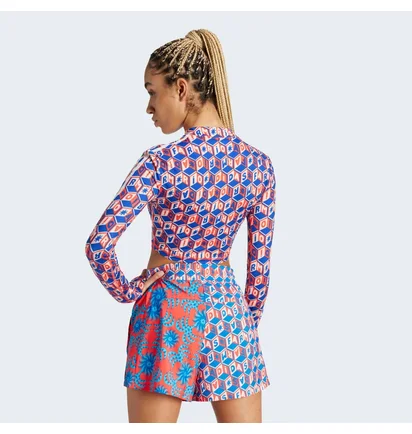 Топ женский Adidas X Farm Rio Crop Long Sleeve Shirt Multi IT9409