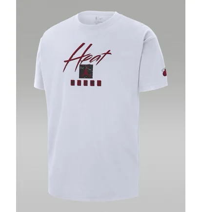 Футболка мужская Air Jordan Miami Heat Courtside Statement Edition Nba Max90 T-Shirt White FN1073-100