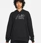 Худи унисекс Nike Air Fleece Hoodie Black Dm6059-010