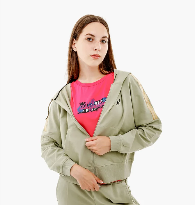 Олимпийка женская AUSTRALIAN Gold Tape Elastic Fleece Tracksuit Olive LSDTU0073-515