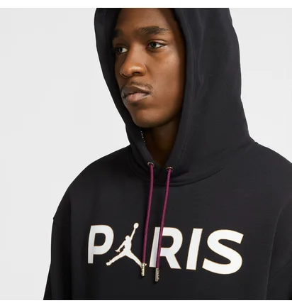 Толстовка мужская Nike Air Jordan X Psg Fleece Pullover Hoodie Black Bordeaux Ck9773-010